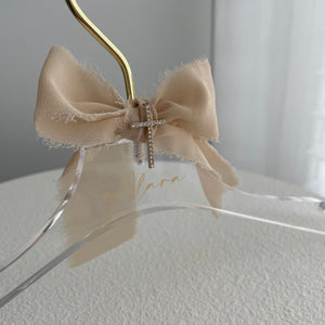 Frayed Chiffon Acrylic Coat Hanger