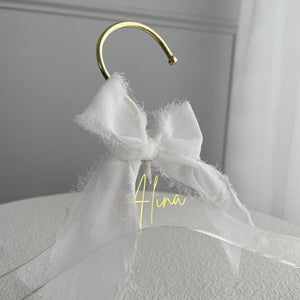 Frayed Chiffon Acrylic Coat Hanger