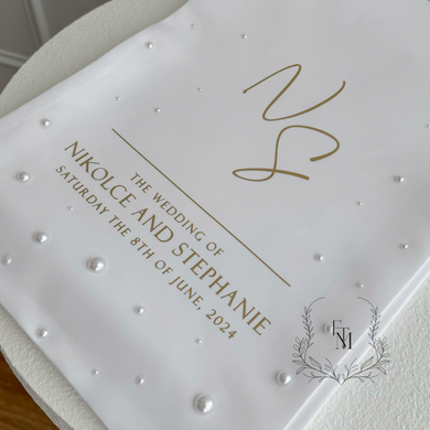Orthodox Marital Sash - Platno/Peskir with Pearl finish