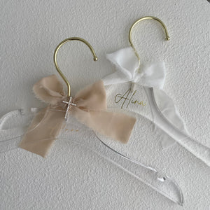 Frayed Chiffon Acrylic Coat Hanger