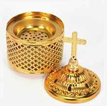 Load image into Gallery viewer, Gold Plated Incense Burner - Tall