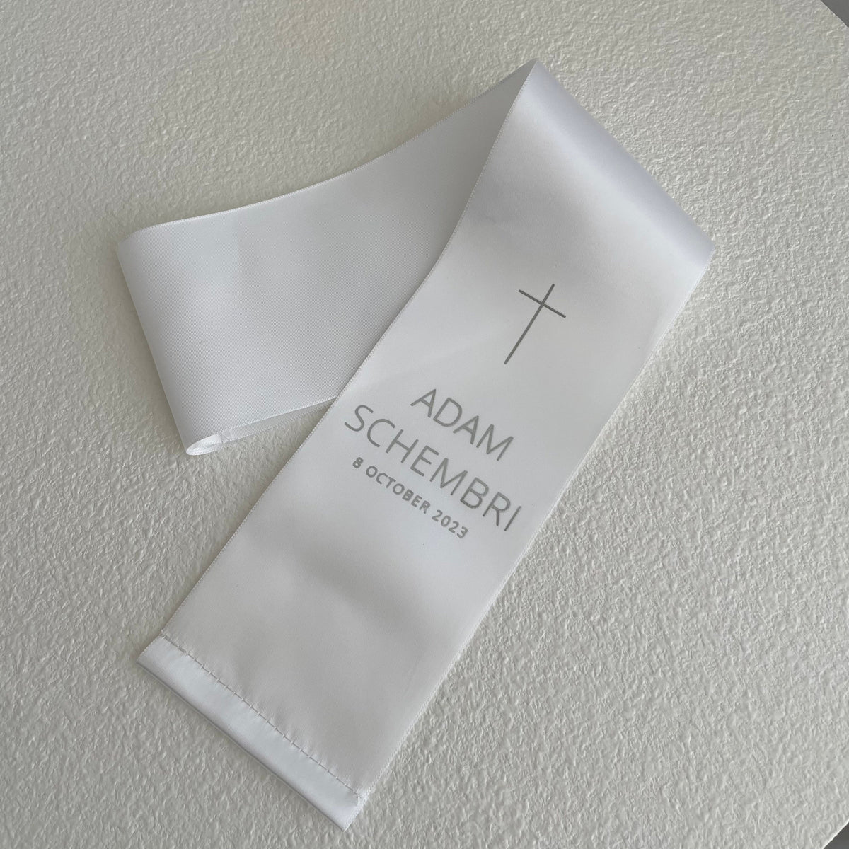 Single Sided Satin Stole – FOR THE MOMENT