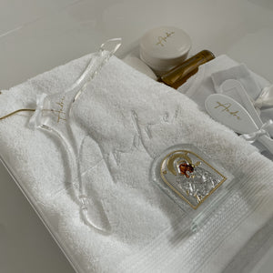 Mother Mary and Jesus Glass Plaque