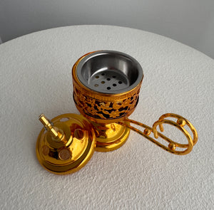 Gold Plated Incense Burner - with handle