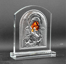Load image into Gallery viewer, Mother Mary and Jesus Glass Plaque