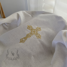 Load image into Gallery viewer, Cross Embroidered Prosphora Bread Cover - Ornate Heritage Cross