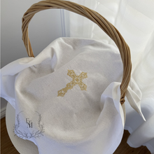 Load image into Gallery viewer, Cross Embroidered Prosphora Bread Cover - Ornate Heritage Cross
