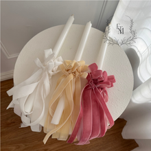 Load image into Gallery viewer, Pink Velvet Easter Candle – Elegant Orthodox Easter Tradition