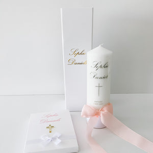 Christening Candle with Ribbon