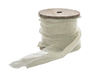Load image into Gallery viewer, Raw Edge Ribbon Christening Candle