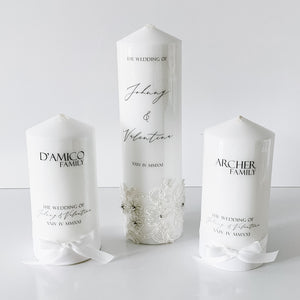 Lace Unity Wedding Candles