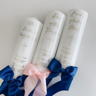 Christening Candle with Ribbon
