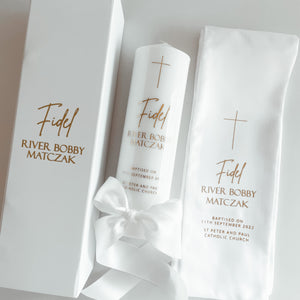 Christening Candle with Ribbon
