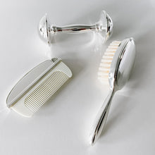 Load image into Gallery viewer, Silver Plated Brush &amp; Comb Set