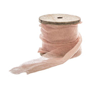 Load image into Gallery viewer, Raw Edge Ribbon Christening Candle