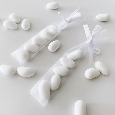 White Slimline Organza Bomboniere