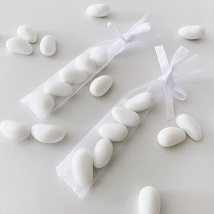 White Slimline Organza Bomboniere