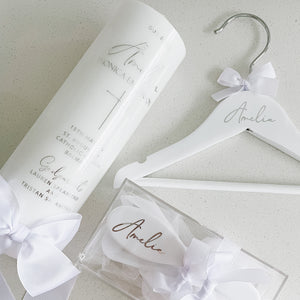 Christening Candle with Ribbon