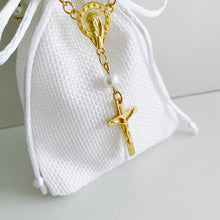 Load image into Gallery viewer, Pearl Gold Rosary Bomboniere
