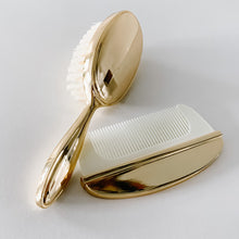 Load image into Gallery viewer, Gold Plated Brush &amp; Comb Set